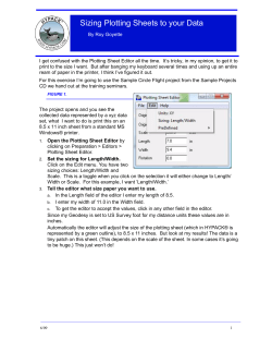 Sizing Plotting Sheets to your Data