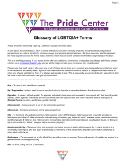 Glossary of LGBTQIA+ Terms - Student Affairs