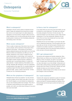 Osteopenia - Osteoporosis Australia