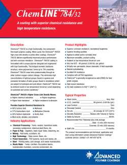 ChemLine&reg; 784/32 - Advanced Polymer Coatings