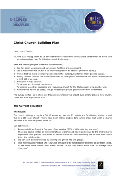 Christ Church Building Plan - Christ Church Stellenbosch