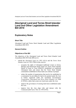 Aboriginal Land and Torres Strait Islander Land and Other