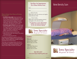 Bone Density Scan - Iowa Specialty Hospital