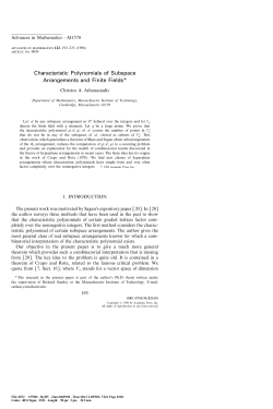 Characteristic polynomials of subspace