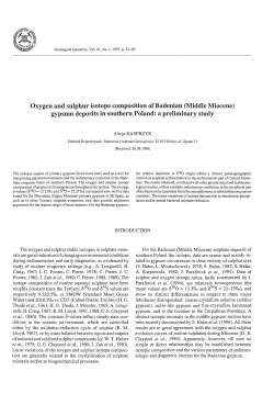 Oxygen and sulphur isotope composition of Badenian (Middle