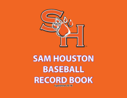SAM HOUSTON BASEBALL RECORD BOOK