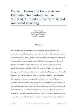 Constructivism and Connectivism in Education Technology