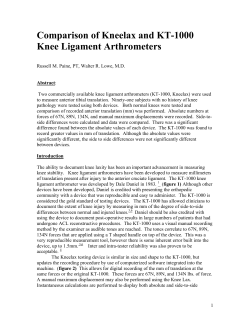 Comparison of Kneelax and KT-1000 Knee Ligament