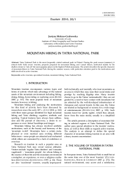 MOUNTAIN HIKING IN TATRA NATIONAL PARK