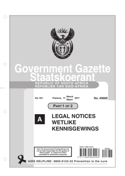 Government Gazette Staatskoerant