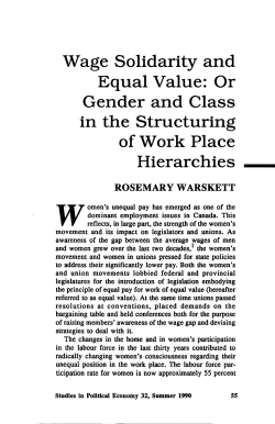 of Work Place - Studies in Political Economy