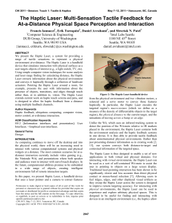 The haptic laser: multi-sensation tactile feedback for