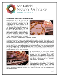 Mission Playhouse Wurlitzer History
