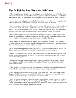 Tips for Fighting Slow Play at the Golf Course