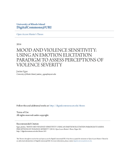mood and violence sensitivity: using an emotion elicitation paradigm