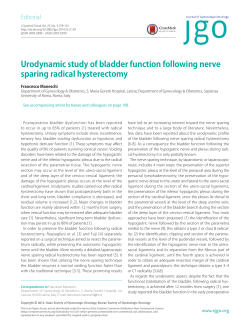 Urodynamic study of bladder function following nerve sparing