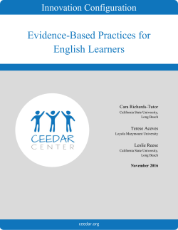 Evidence-Based Practices for English Learners