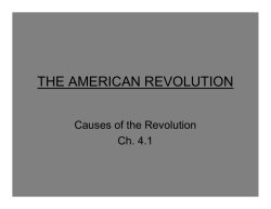 THE AMERICAN REVOLUTION