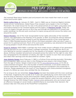 read the profiles of civil rights and social justice
