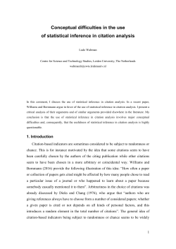 Conceptual difficulties in the use of statistical