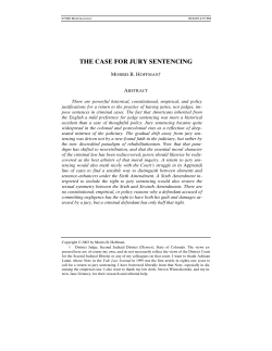The Case for Jury Sentencing - Duke Law Scholarship Repository