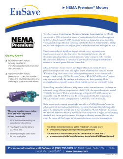 NEMA Premium&reg; Motors