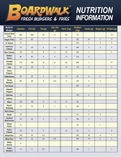 nutrition - Boardwalk Fries