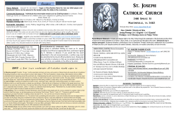 January 1, 2017 - St. Joseph Catholic Church