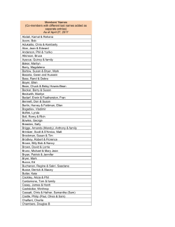 the current membership list