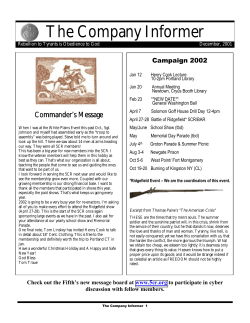 The Company Informer - Fifth Connecticut Regiment