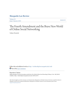 The Fourth Amendment and the Brave New World of Online Social