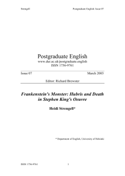 Postgraduate English - Durham University Community