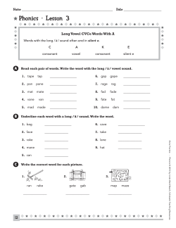 Phonics • Lesson 3