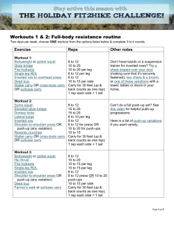 Holiday Fit2Hike Challenge &ndash; INTERMEDIATE Workouts