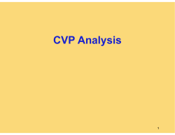 CVP Analysis