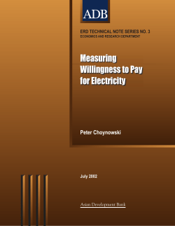 Measuring Willingness to Pay for Electricity