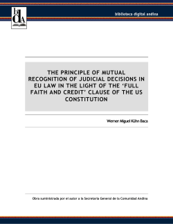 the principle of mutual recognition of judicial decisions in eu law in
