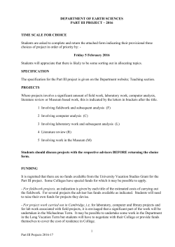 Quick links - Department of Earth Sciences