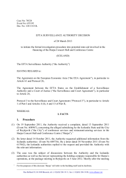128/13/COL - EFTA Surveillance Authority