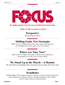 Perspective Shifting Goals, New Strategies Where Are They Now