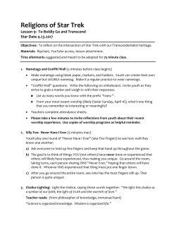 Lesson 9 - Unity Church