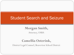 XIV - Student Search and Seizure