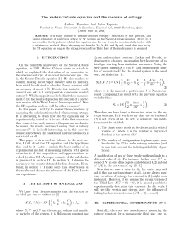 The Sackur-Tetrode equation and the measure of entropy
