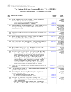 All Texts: by Date  - National Humanities Center