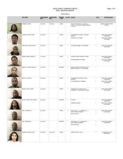 LCSO Daily Booking Report
