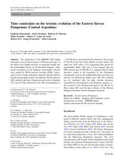 Time constraints on the tectonic evolution of the Eastern Sierras