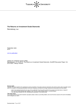 Tilburg University The Returns on Investment Grade Diamonds