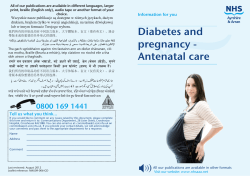 Diabetes and pregnancy