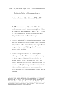 Children`s Rights in Norwegian Courts