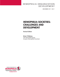hemophilia societies: challenges and development